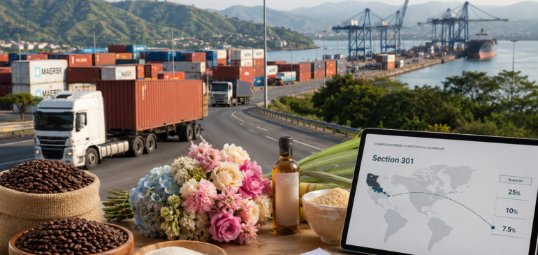 Impacto potencial de la medida de la Sección 301 sobre las exportaciones del suroccidente colombiano